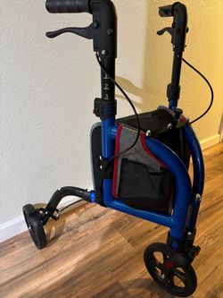New Foldable Portable Narrow Rollator 3 Wheel Walker