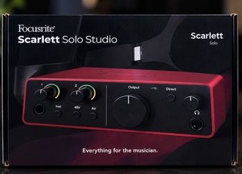 Focusrite Scarlett Solo Studio 4th Gen – Complete Recording Bundle
