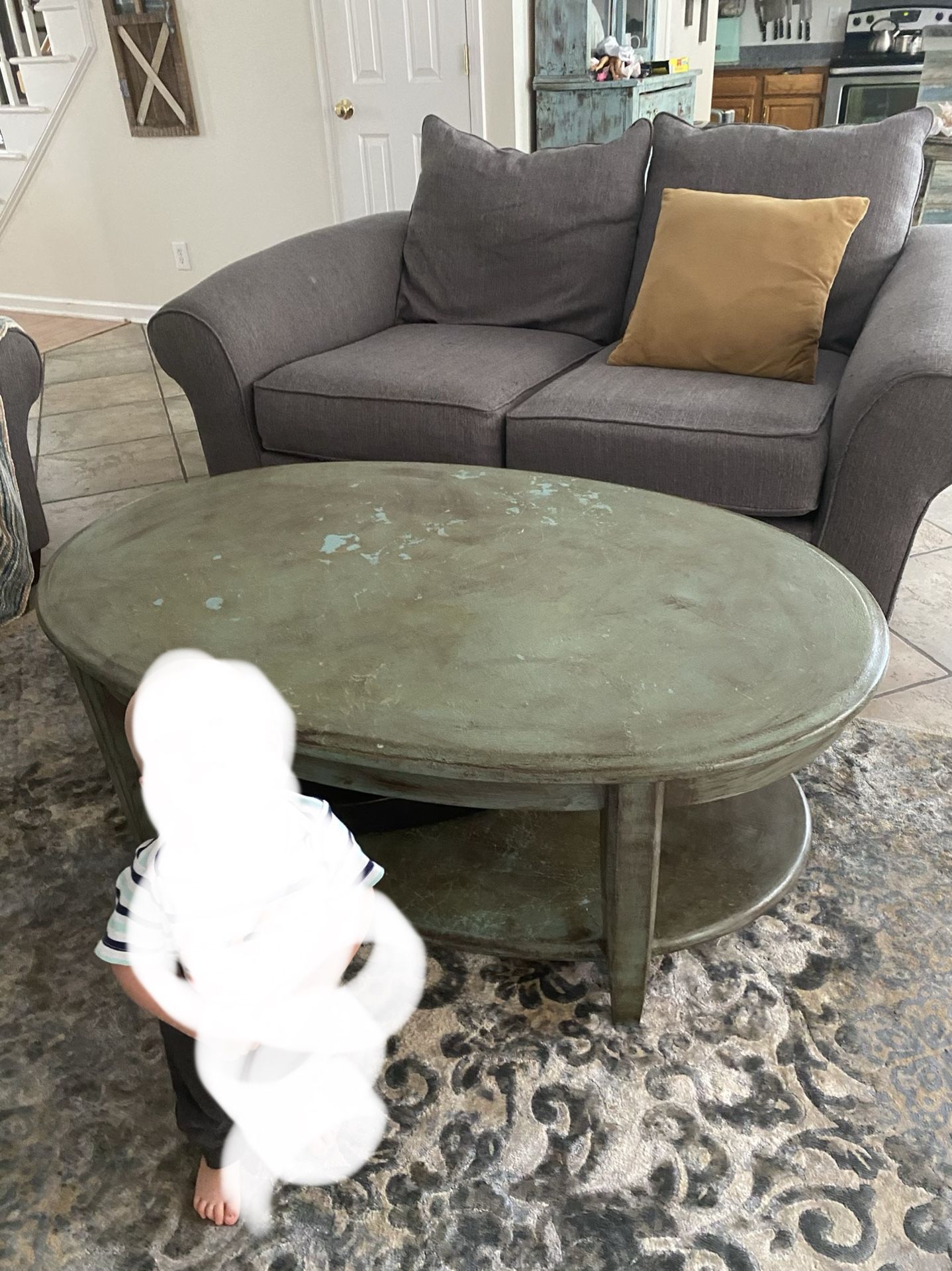 Solid wood coffee table