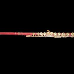 ​Lazarro LZR180FL Red & Gold Flute with Hard Case – Excellent Condition