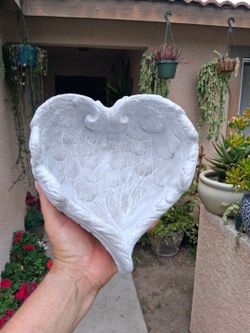 Concrete Angel Wings Planter $20