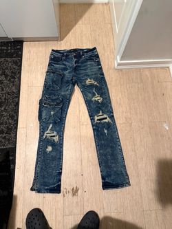 Distressed Slim Fit Denim Jeans, negotiable for less