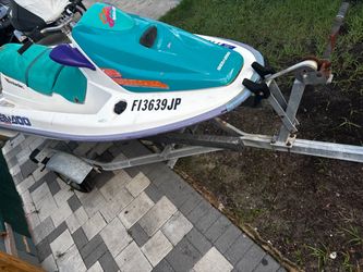 Sea-Doo Bombardier jet ski with trailer