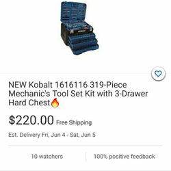 Kobalt Tools. Brand New 125 Obo. 