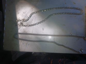 Two sterling silver necklaces heavy