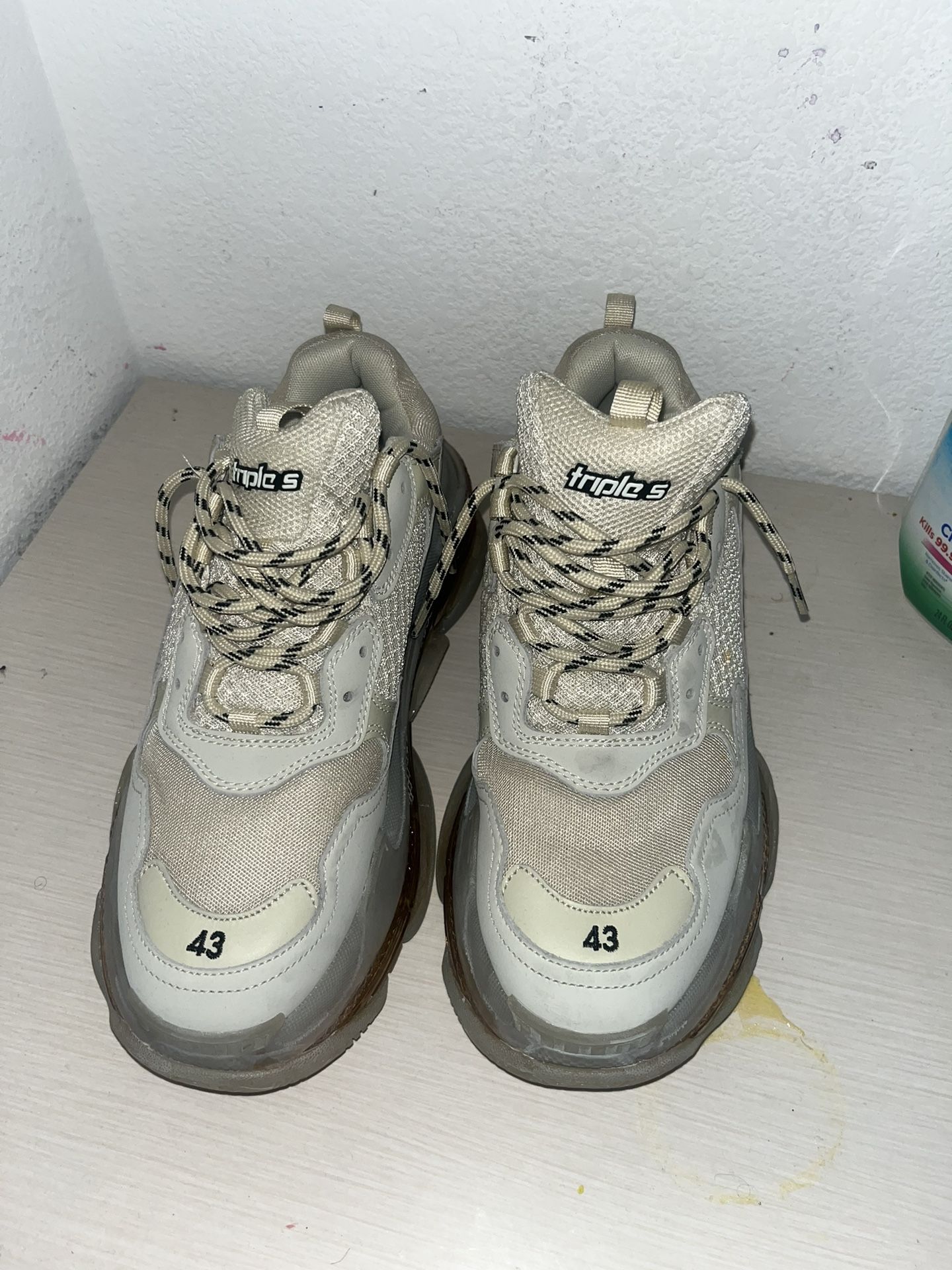Beige Balenciaga Triple S Size 43