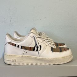 custom burberry air force 1 sz 9.5