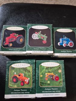 Miniature Hallmark Antique Tractor Ornaments