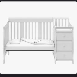 Convertible crib and changing combo