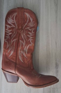 Real leather cowboy boots