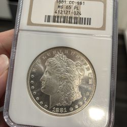 1881 CC MS65 Morgan Silver Dollar 
