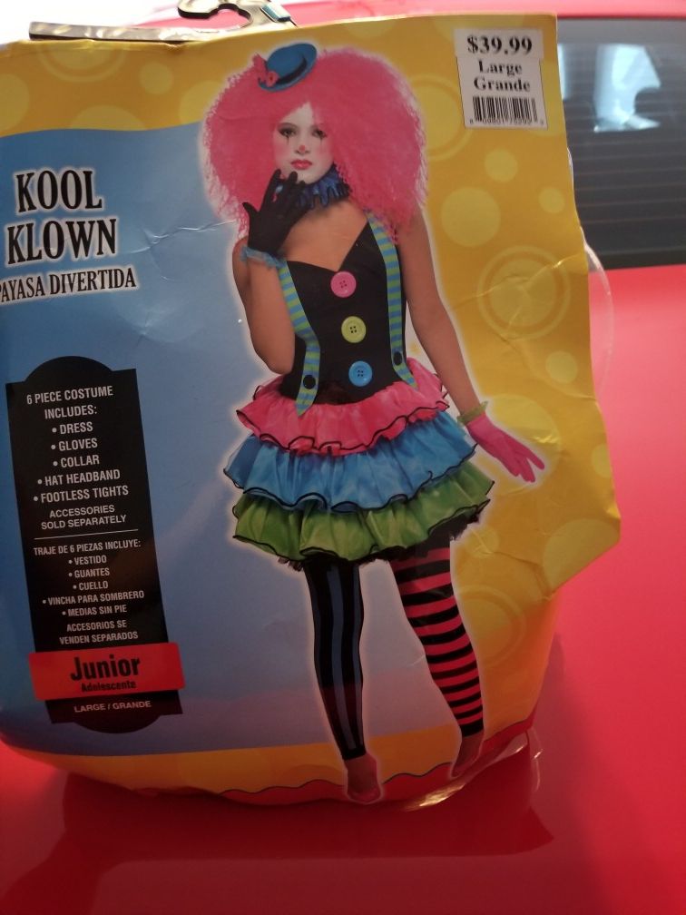 Teen Large and Womens Small Clown Dress