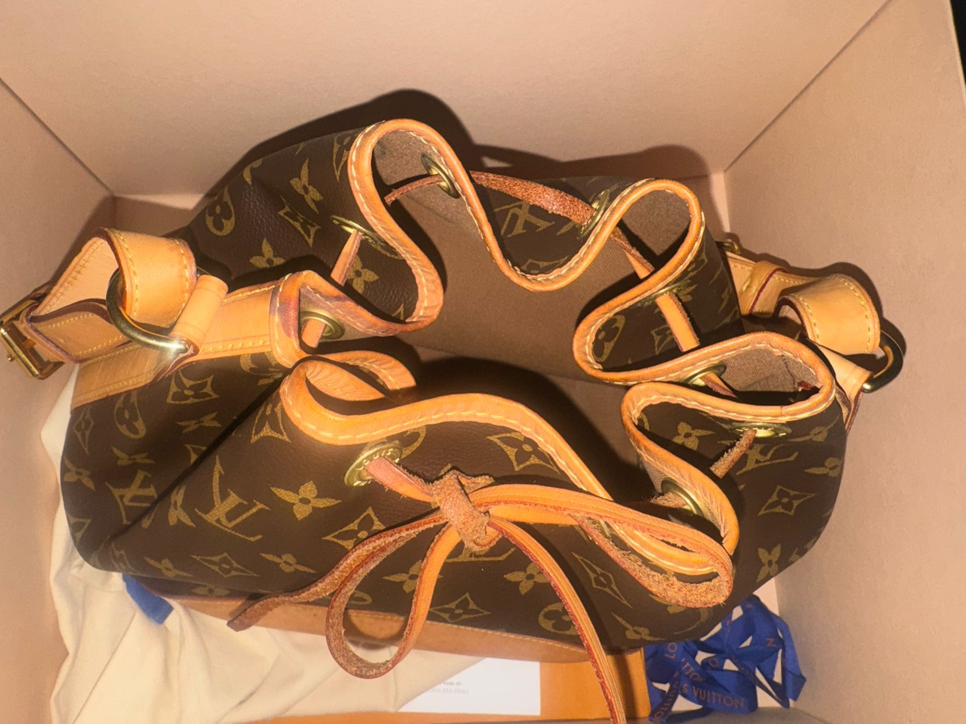 LV Bucket Bag (Petit Noé) w/ Box & Dust Bag