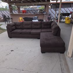 Beautiful Brown L Shape Sectional 