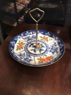 Blue & White Serving or Jewelry Tray