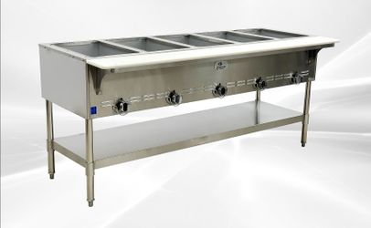 steam table 5 pan warmer sneeze guard NSF GBM-5