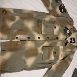 Disney Star Wars Rebel Commando Endor Unit Button Shirt Jacket Camo Mens Size M And L