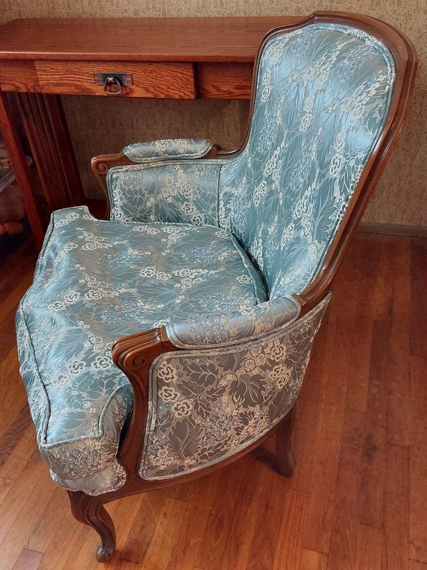 Antique Blue Upholstered Chair