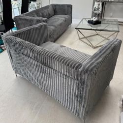 Sofa And Loveseat Set 2 Pcs New