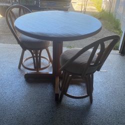 Solid Wood Table/2 Chairs
