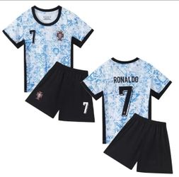 Youth Sizes/ Ronaldo 7 Portugal 2026 Home Jersey Set