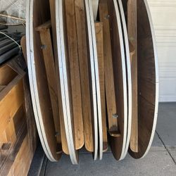 Round Wood Banquet Tables 