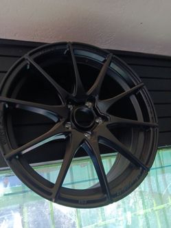 18x8 black rims 5 lug 5x114 on new tires 225 45 18