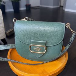 Coach Crossbody with Snakeskin strap -green
