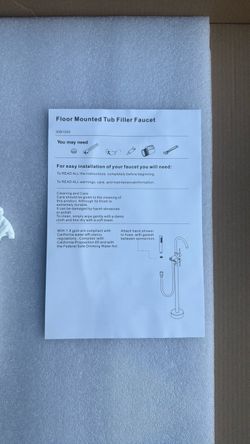 NIB Floor Mounted Tub Filler Complete