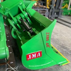Tilt Bucket 48" inches Bolts on Edge Dual Hydraulic Cylinder for Mini Excavator Hitachi ZX 80 or Simliar Machine. 
