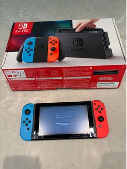 Nintendo Switch with two controllers