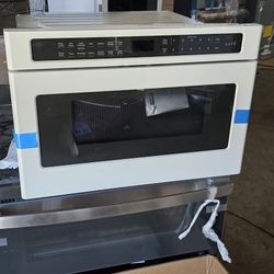 NEW CAFE 24 IN MATTE WHITE DRAWER MICROWAVE 