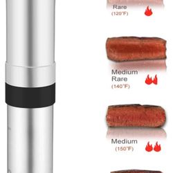 Sous Vide Circulator 1000 Watts with Recipe, Digital LED Immersion Accurate Cooker, Stainless Steel Body & Base, Silver Body
