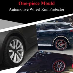 Car Wheel Rim Protectors Guard, 4-Pack 19 in Automotive Wheel Anti-Scratch Protector, Wraping The Rim of The Wheel Hub, Strips for Curb Rash Preventio
