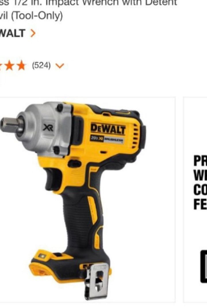Dewalt XR Impact Wrench 1/2"