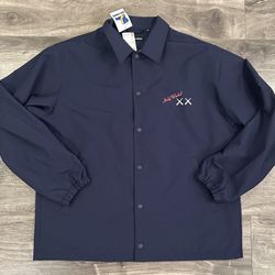 KAWS x Uniqlo Warhol Coach Jacket Navy Blue Size Medium & XL