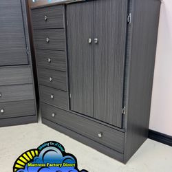 Pacoima Grey Closet New Wardrobe Dresser 