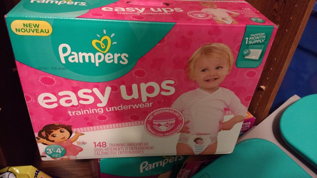 Pampers Easy Ups pull-ups sz 5 3t-4t 148 ct