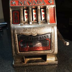 Vintage Buckaroo Bank Las Vegas Slot Machine Toy