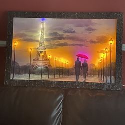 LED Wall Art with Back Light (Eiffel Tower)
