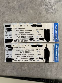 Garth Brooks Ticket, Only Ohio Appearance