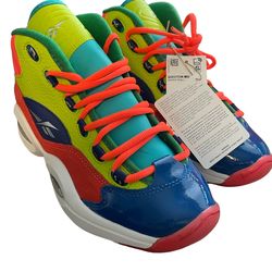 New Allen Iverson Reebok Question Mid Boys' Grade School Basketball Sneakers