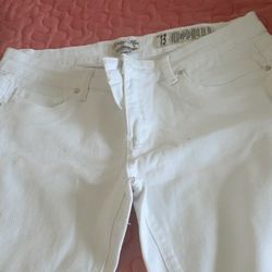 Indago Rein White Denim Ankle Jean's 