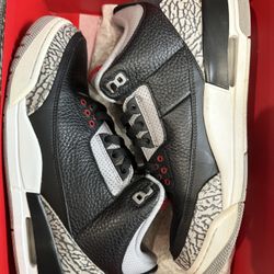 Nike Air Jordan 3 Retro Black Cement 2018 OG white mens Size 10