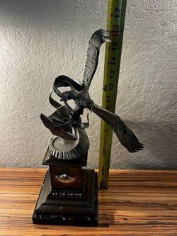 💥HARLEY DAVIDSON 100TH ANNIVERSARY SOLID PEWTER EAGLE STATUE-