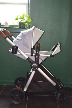 Lavender Mompush Ultimate2 baby stroller with bassinet