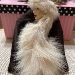 Gorgeous! Vintage Unique Lady Fur Pin/ Brooch 