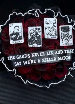Horror Tarot Card Enamel Pin Set