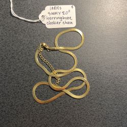 NEW Ladies 3mm X 20” Herringbone Choker Chain