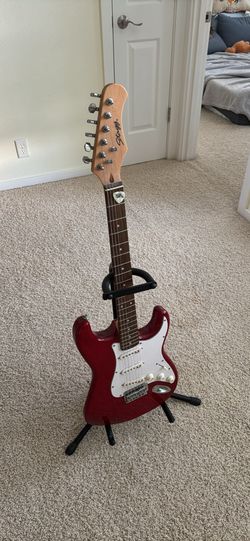 Cherry Red Alder Stagg Electric Guitar